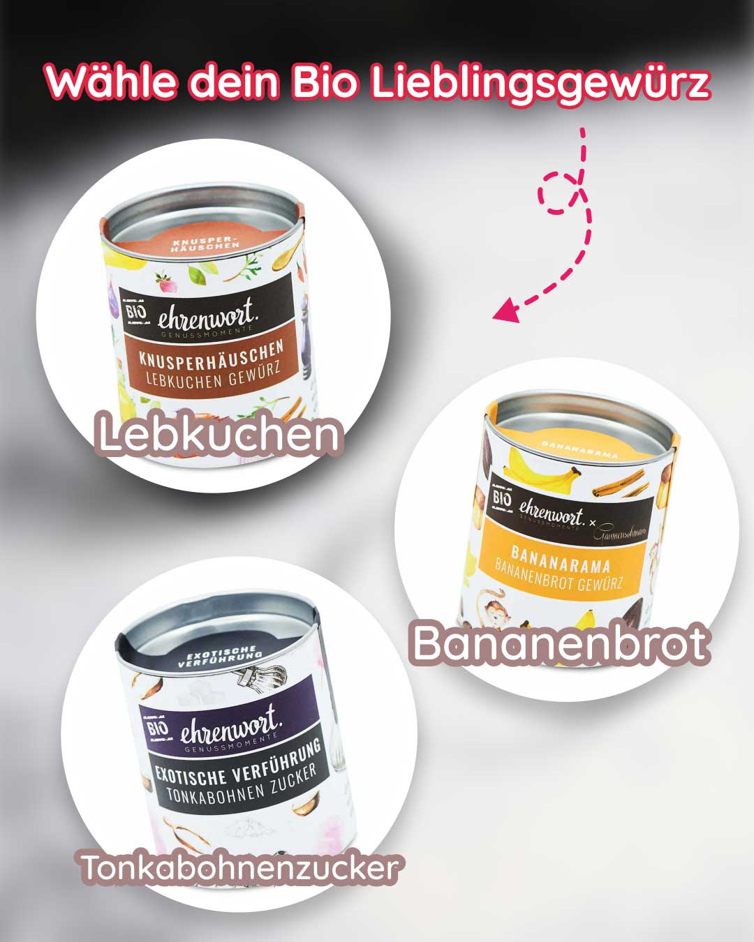 Bio Gewürze zur Auswahl Firmen Weihnachtsgeschenk Zuckerwuschel