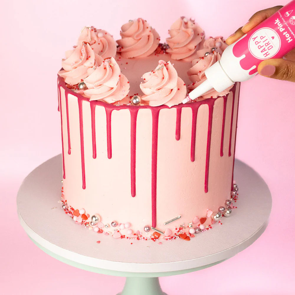 Pink Drip Cake Glasur Happy Drip Torte