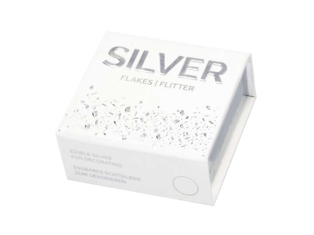 Mini-Flacon Flitter grob silber