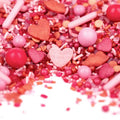 Streuselmix Rot Rosa Herzen Kussmünder