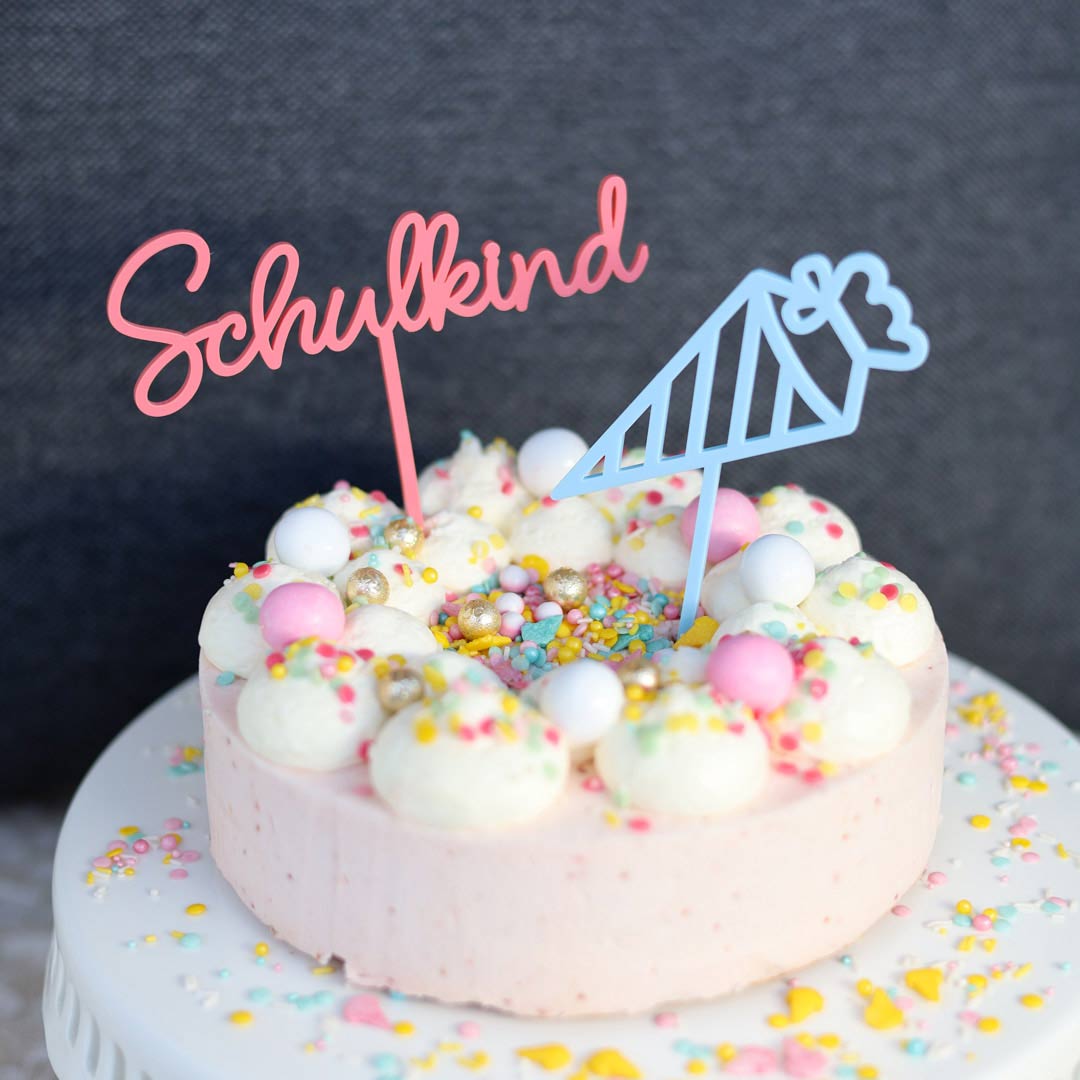 Cake Topper 2er Set Schulkind Schultüte