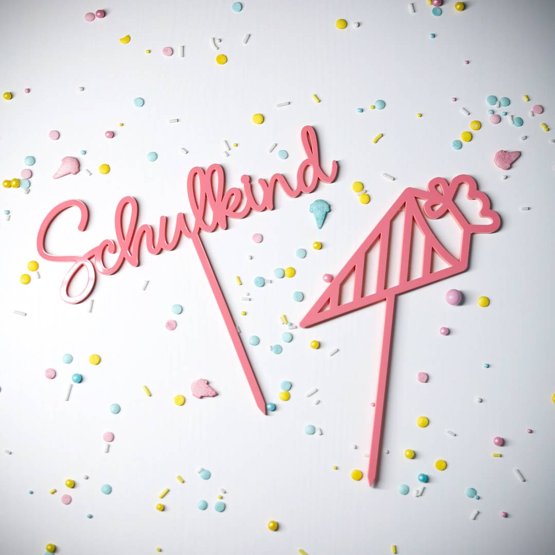 Cake Topper Schulkind mit Schultüte