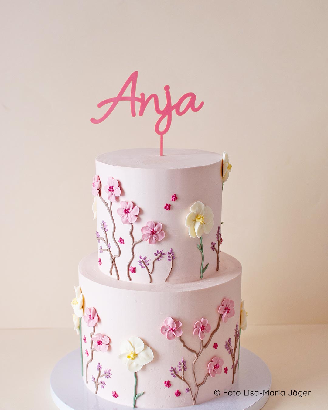 Cake Topper Wunschname Pastell Personalisiert