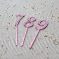 Cake Topper Zahlen Glitzerpink