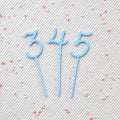 Cake Topper Zahlen Hellblau