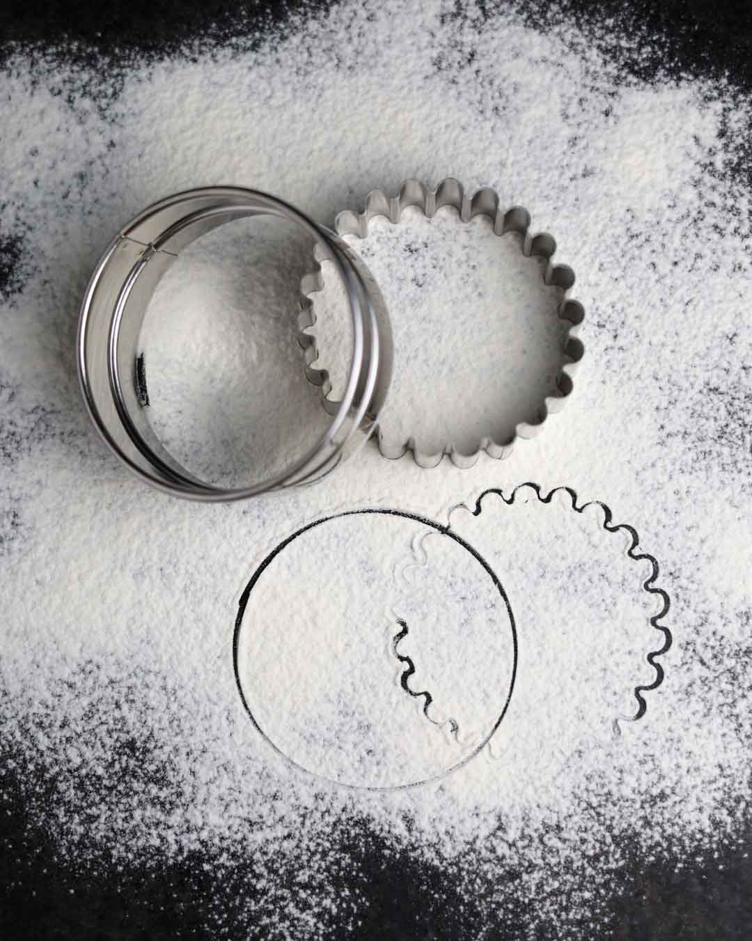 Keksausstecher Edelstahl Kombi Rund Gewellt