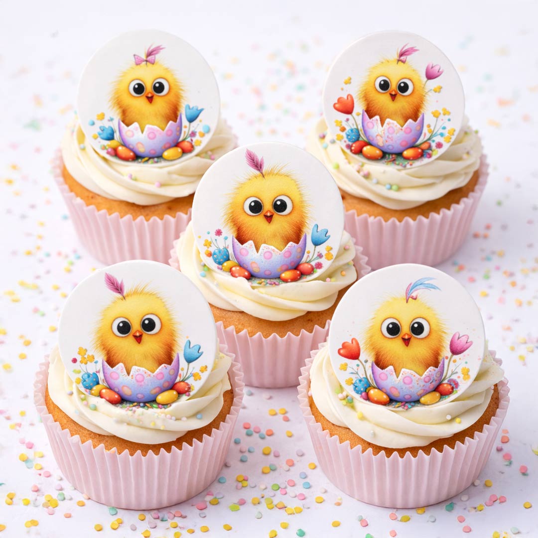 Essbare Cupcake Aufleger Ostern Küken Zuckerpapier