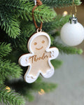 Geschenkanhänger Lebkuchenmann Holz Acryl Wunschname