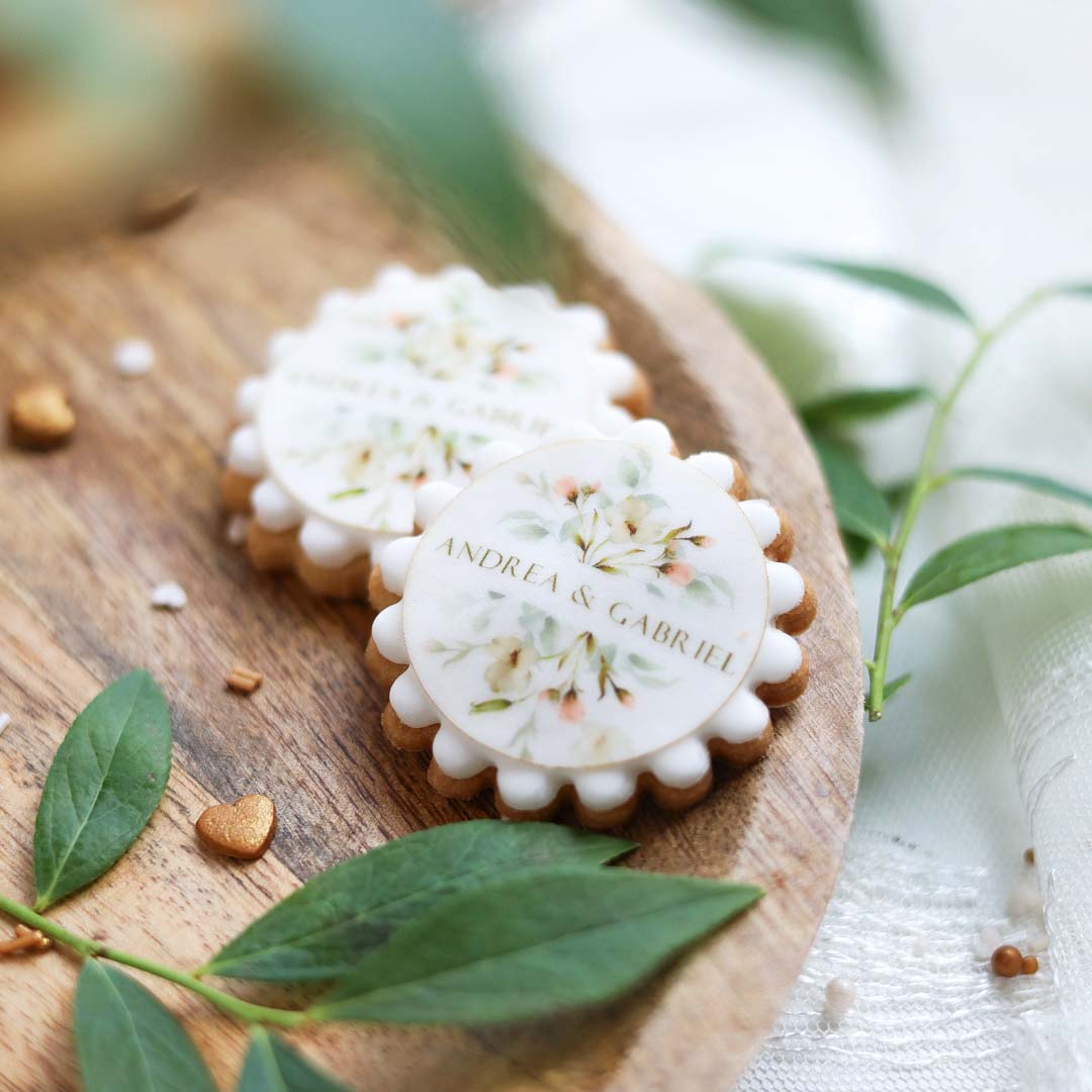 Hochzeit Cupcake Keks Aufleger florale Wildblumen