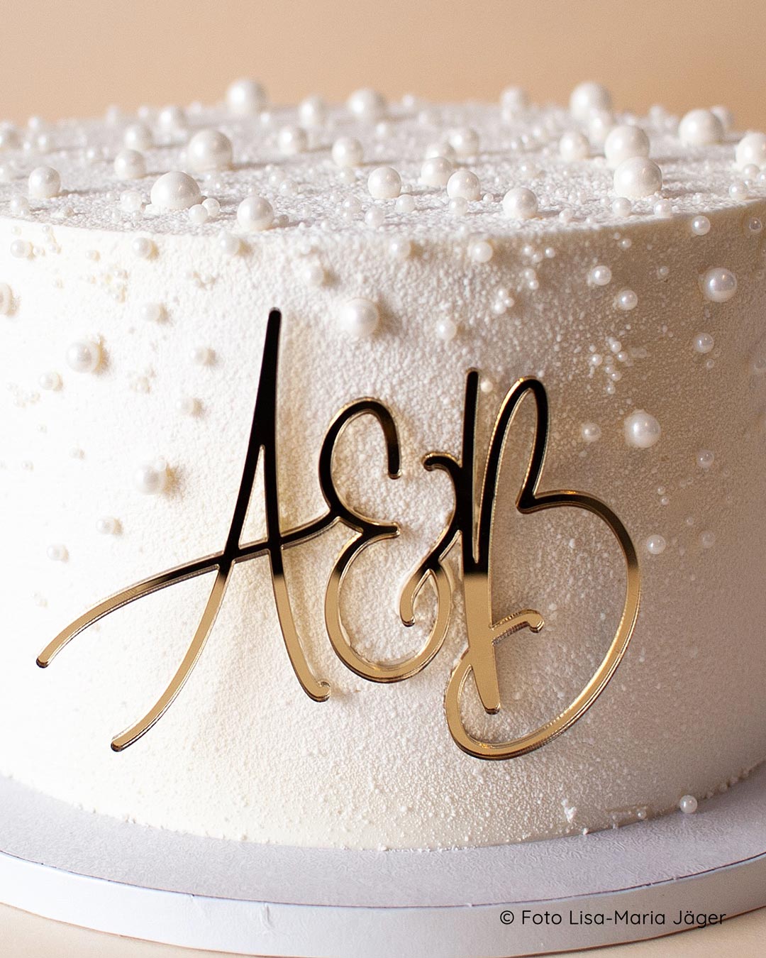 Hochzeits-Cake Charm Initialen Ampersand