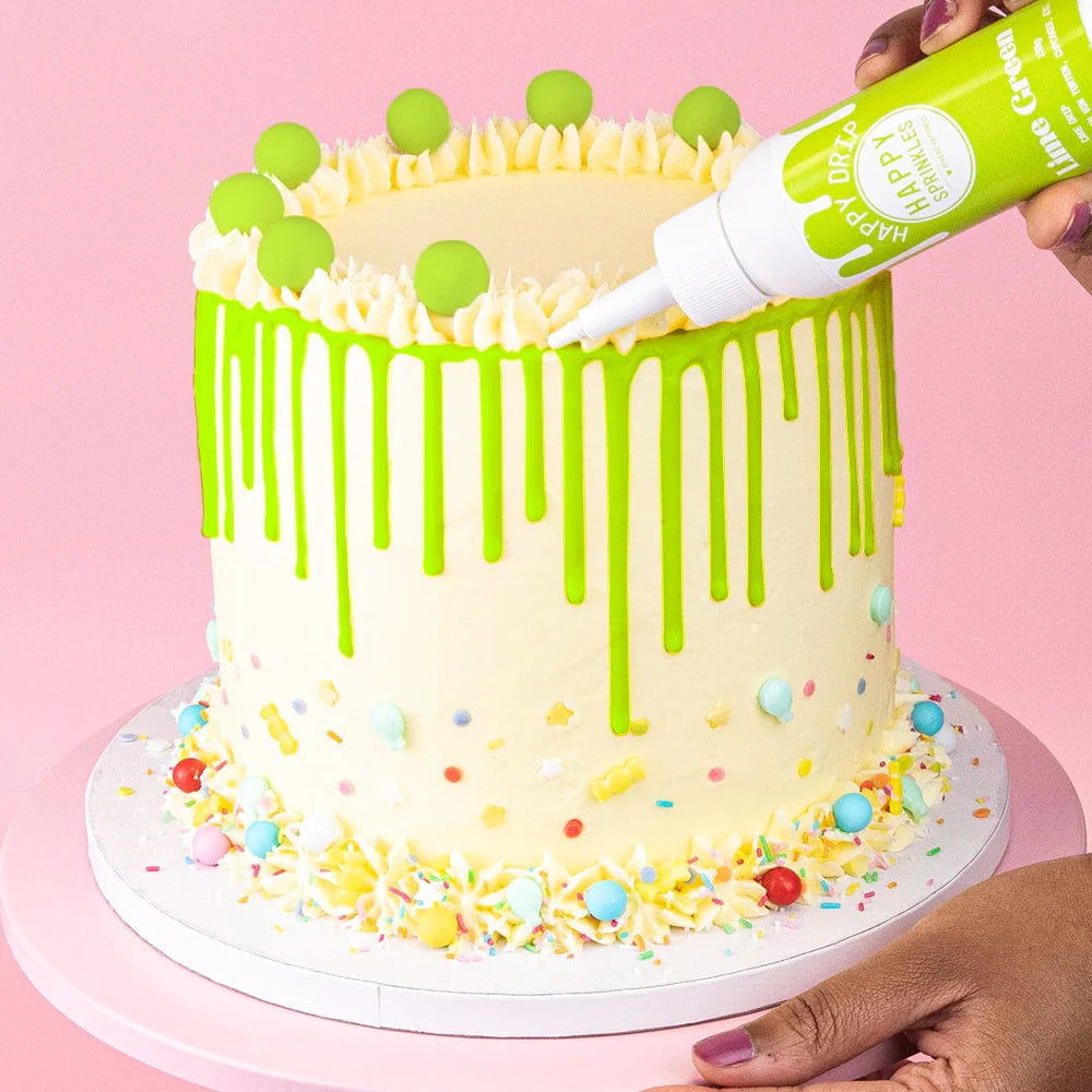 Limettengrüner Cake Drip Happy Sprinkles Happy Drip Lime Green