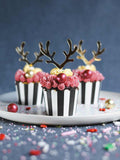 Mini Cake Topper Rentier Rudolph Geweihe Cupcakes