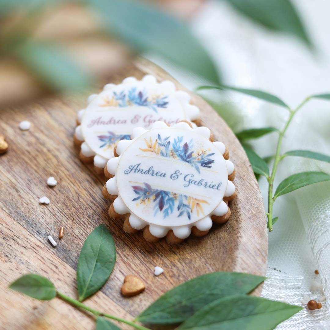 Muffinaufleger Hochzeit Floral Boho