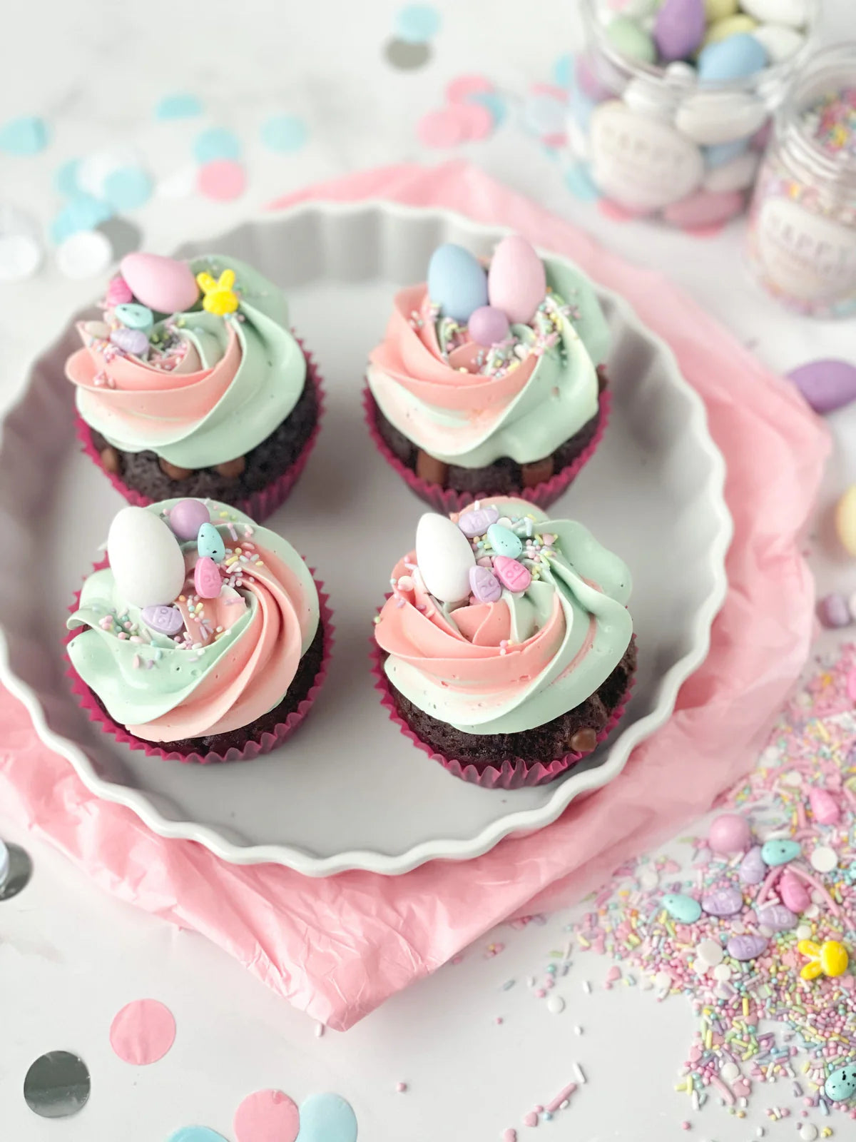Oster Cupcakes Streusel Ostern