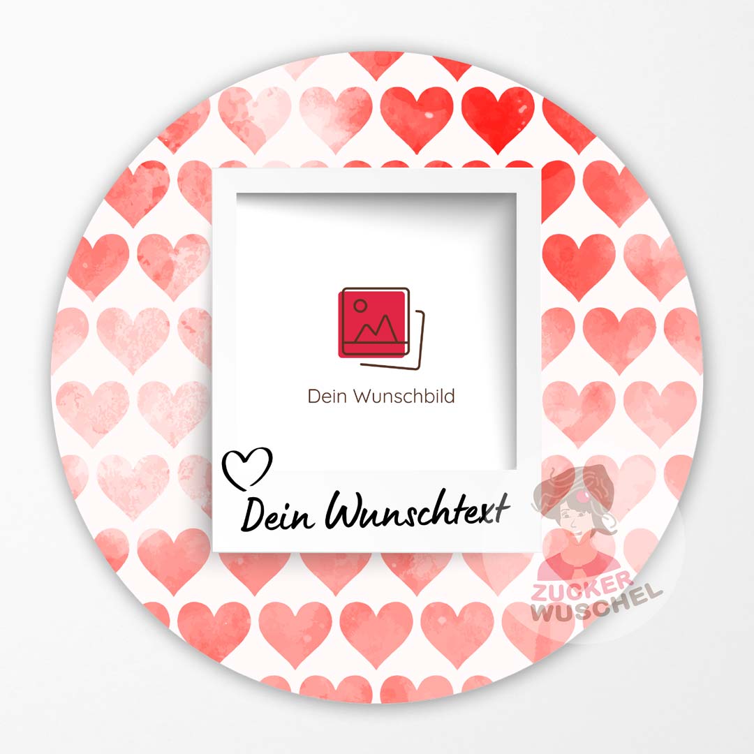 Tortenaufleger personalisierbar Liebesbotschaft
