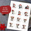 Weihnachten essbarer Keksaufleger Katz und Maus 12 Stk. 5 cm