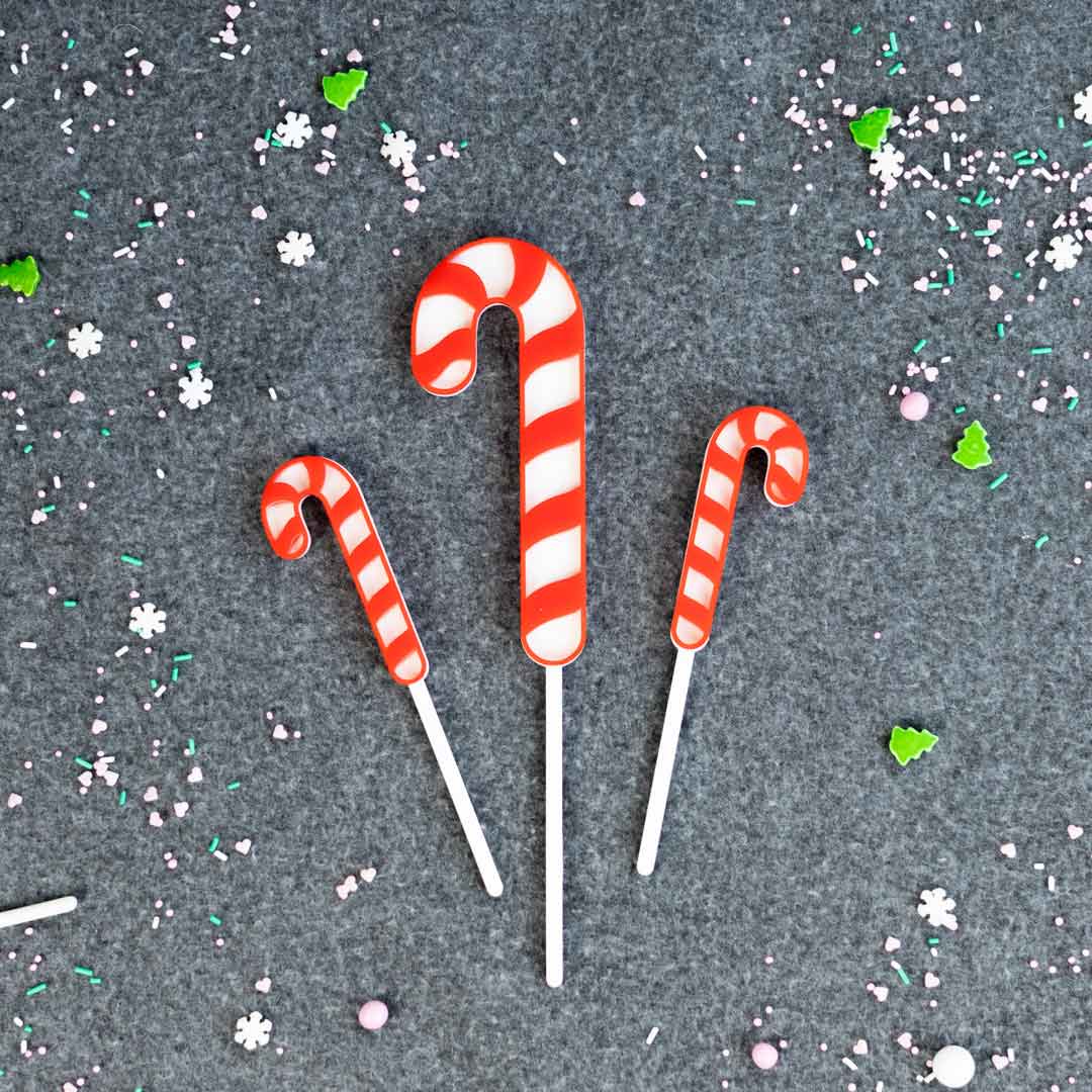 Cake Topper Weihnachten Comic Zuckerstangen Candy Cane