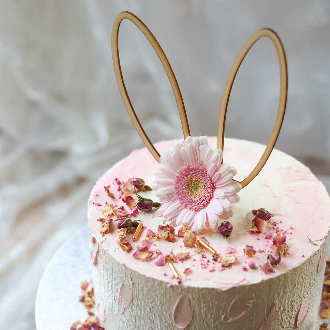 Boho chic Ostern Torte Deko Caketopper Hasenohren