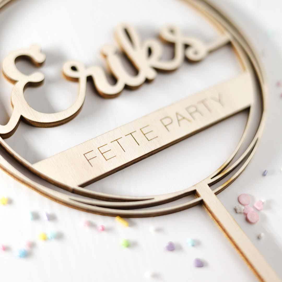 Cake Topper personalisiert Fette Party