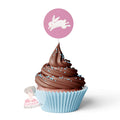 Cupcake Topper Osterdeko Hoppelhasen Rosa