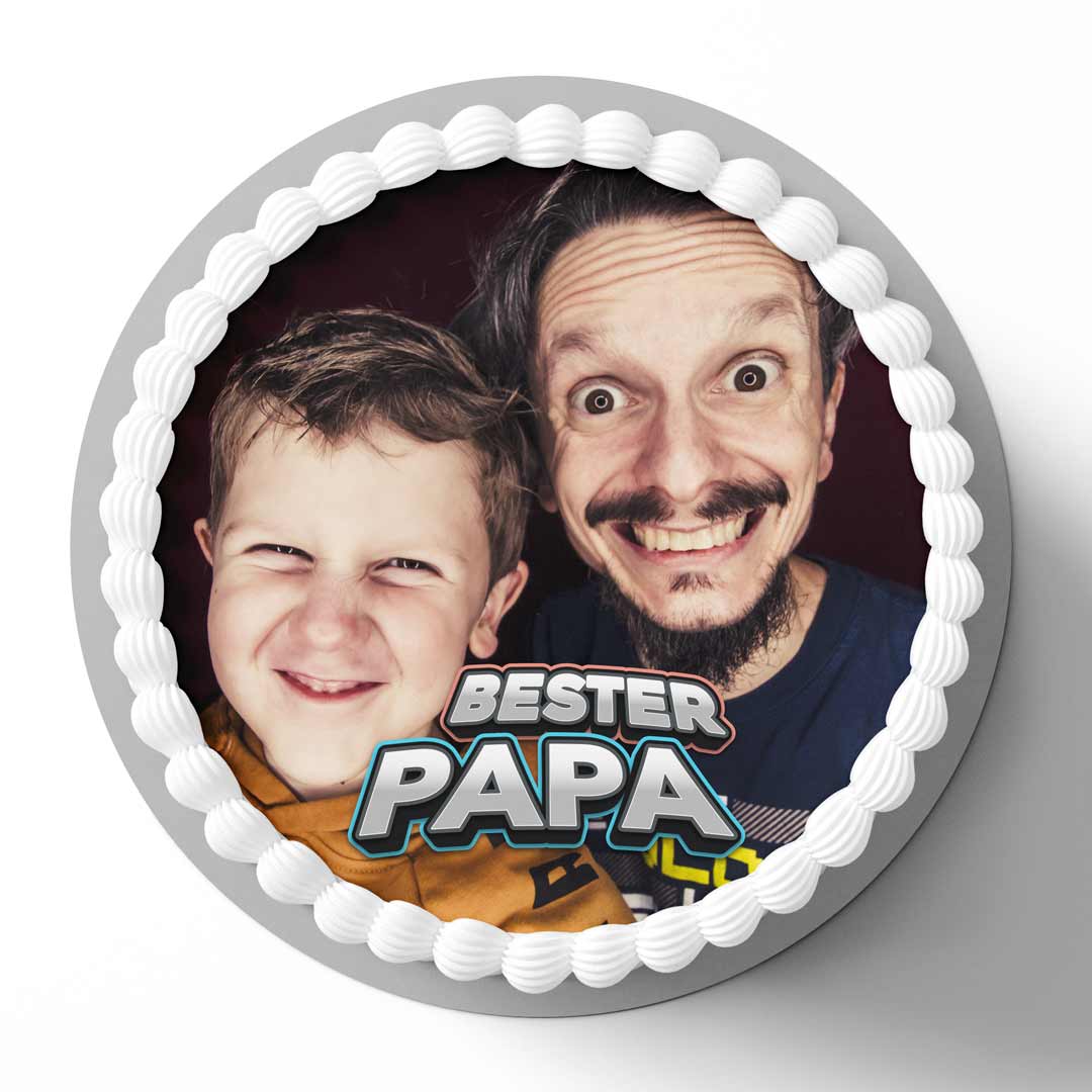 Foto Tortenaufleger Vatertag bester Papa