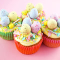 Cupcakes mit Ostereiern aus Schokolade