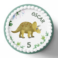 Tortenaufleger Dino Triceratops Wasserfarben
