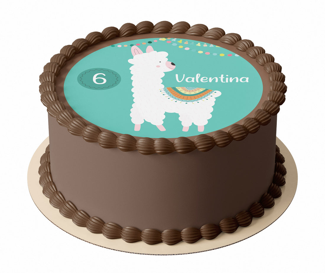 Tortenaufleger Geburtstag "Lama"