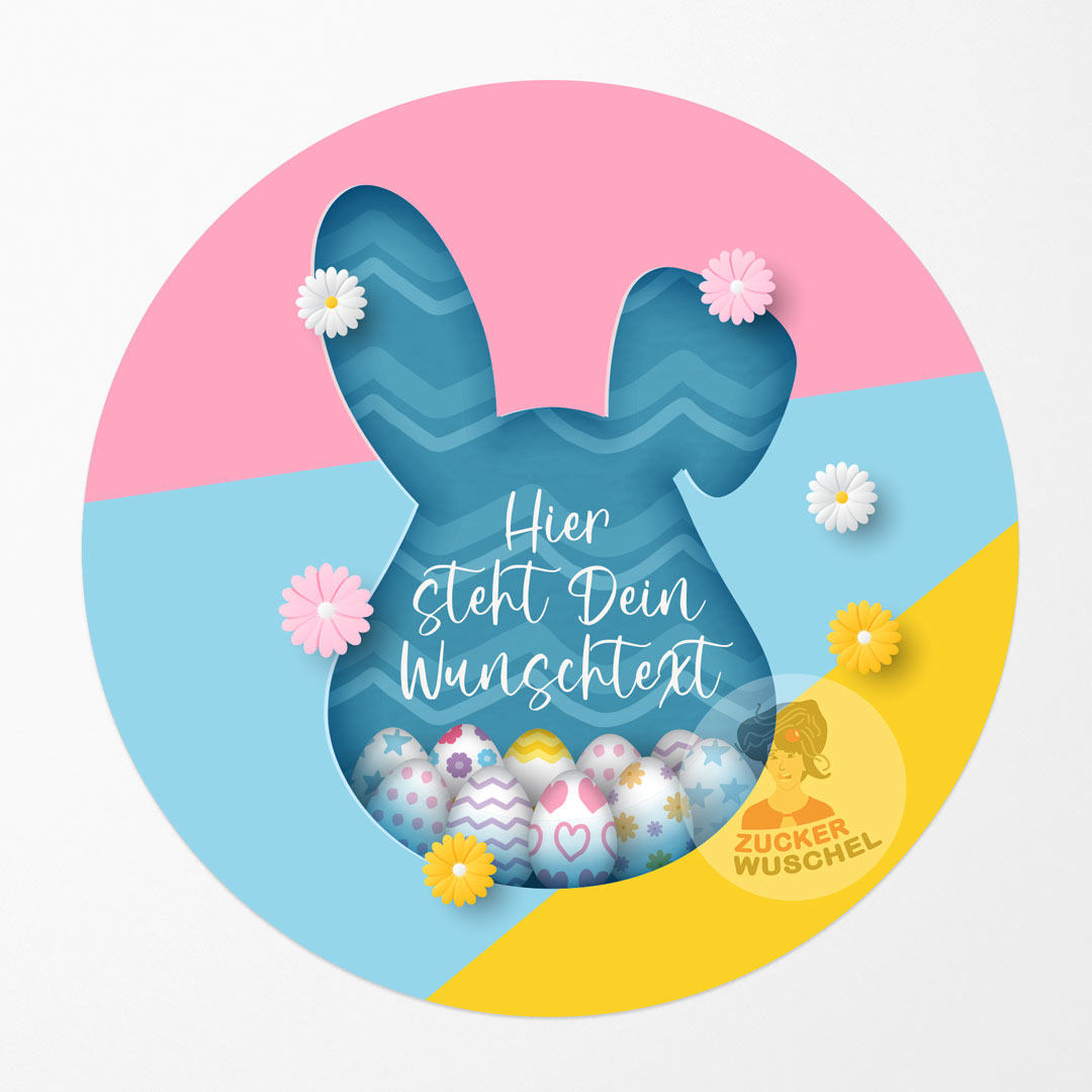 Tortenaufleger Osterhase geometrisches Muster