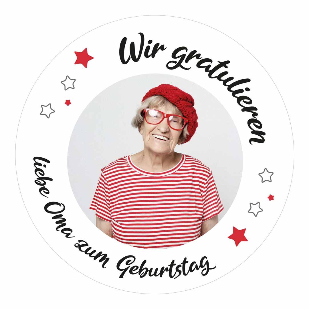 Tortenaufleger Sternchen Oma Geburtstag