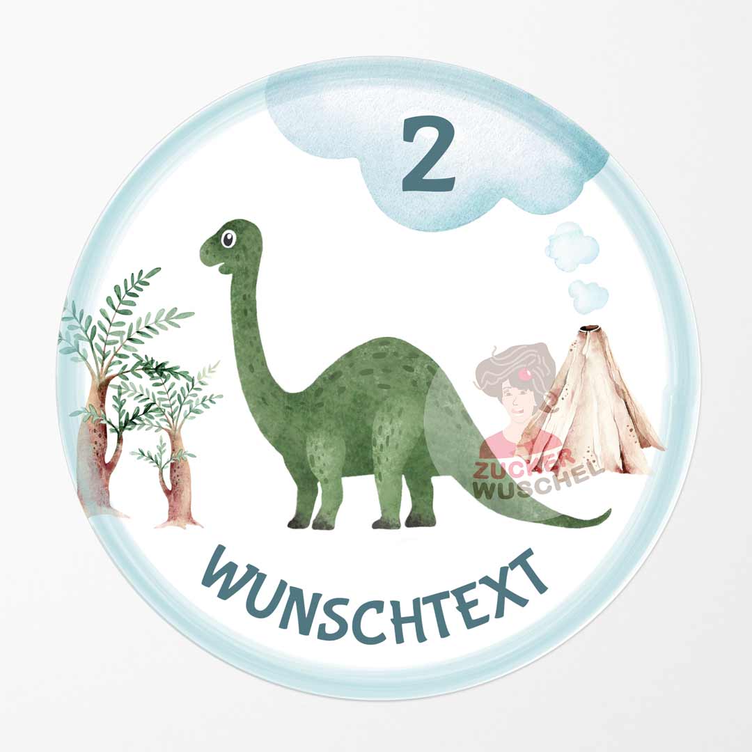 Tortenaufleger Brachiosaurus Langhalsdino rund