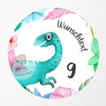 Tortenbild Dinosaurier Wasserfarben Iguanodon Wunschtext