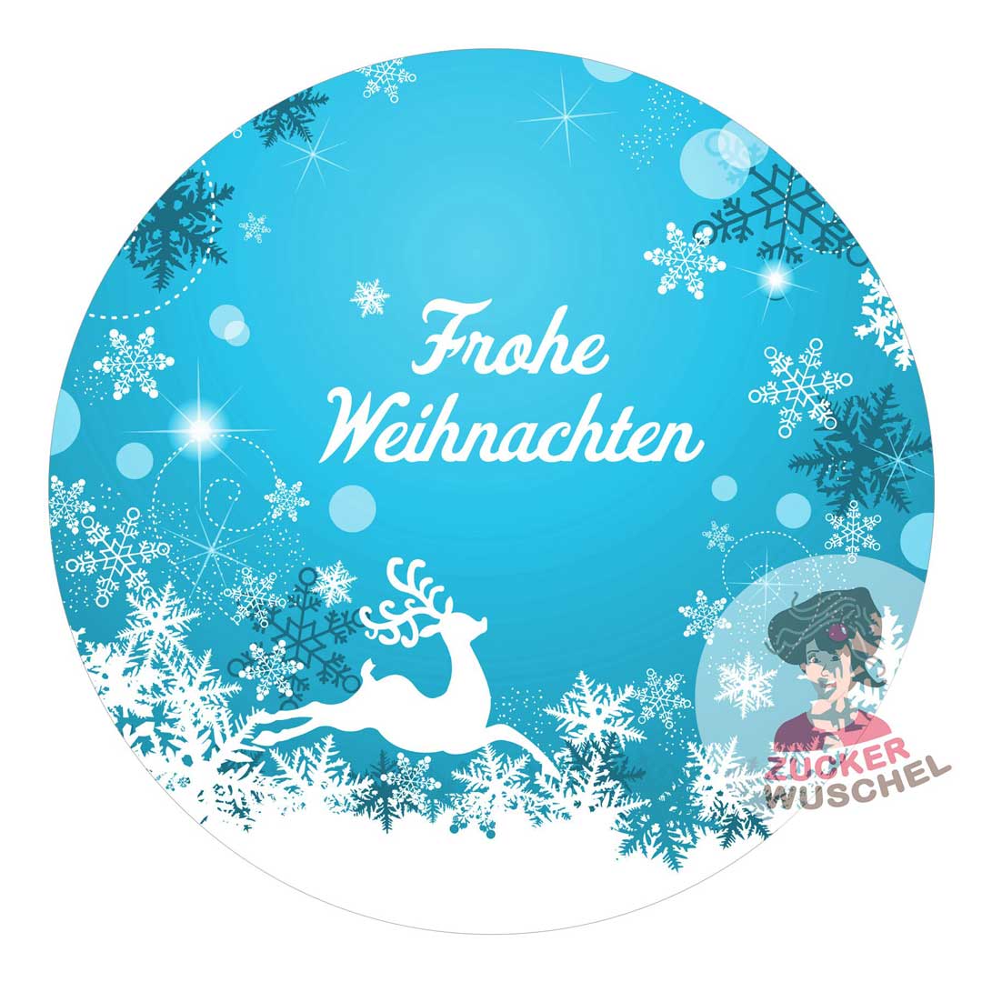 Tortenbild Weihnachten Eiskristalle Zuckerpapier